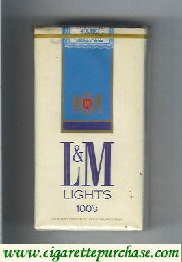 L&M Lights 100s cigarettes soft box